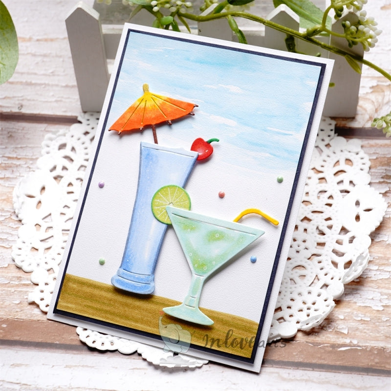 Inlovearts Summer Drink Cutting Dies