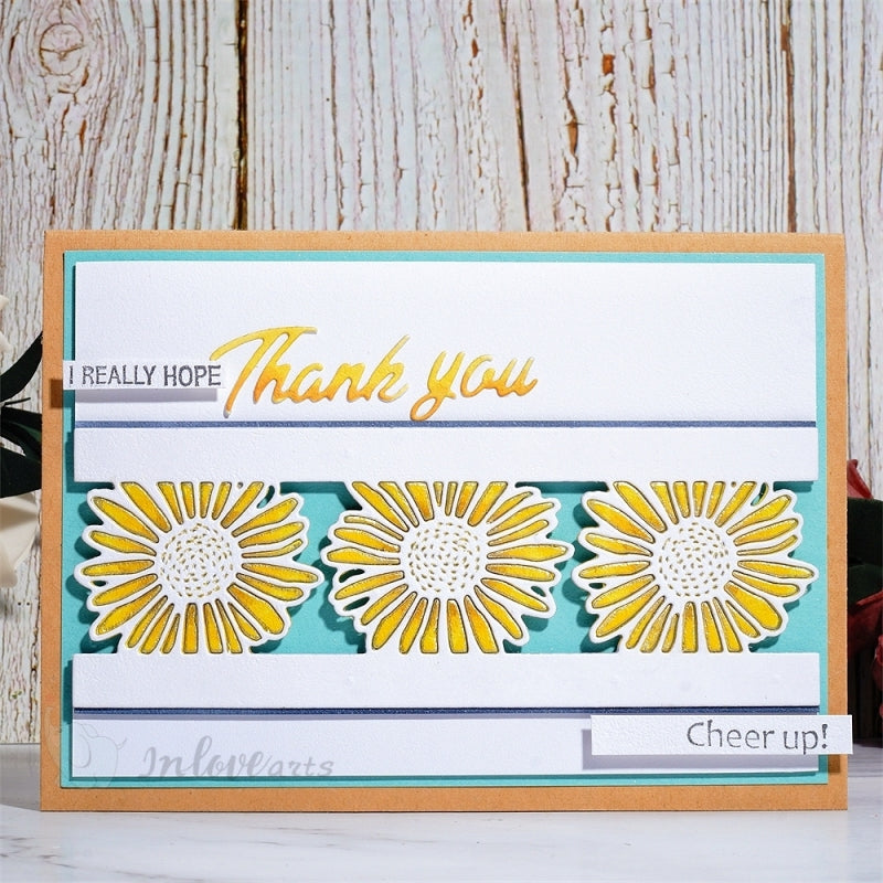 Inlovearts Sunflower Border Cutting Dies