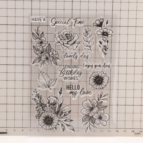Inlovearts Sunflower Clear Stamps