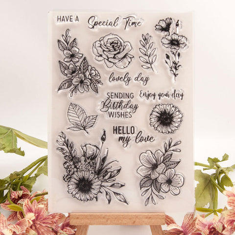 Inlovearts Sunflower Clear Stamps