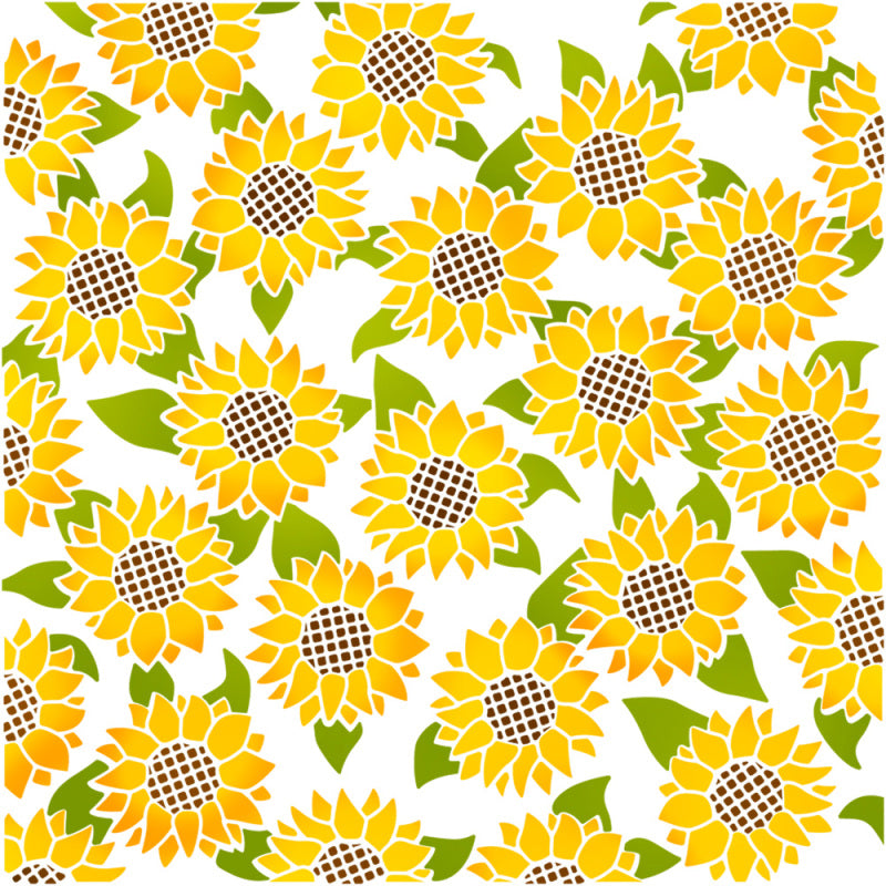 Inlovearts Sunflower Painting Stencil