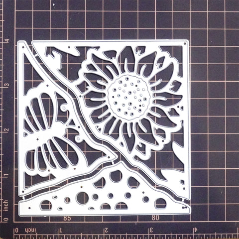 Inlovearts Sunflower and Butterfly Border Cutting Dies