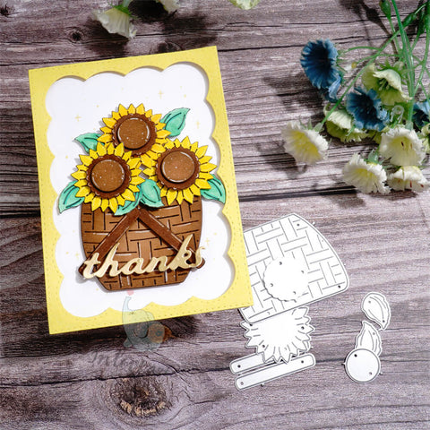 Inlovearts Sunflowers in Basket Cutting Dies