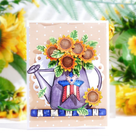 Inlovearts Sunflowers in the Waterpot Cutting Dies