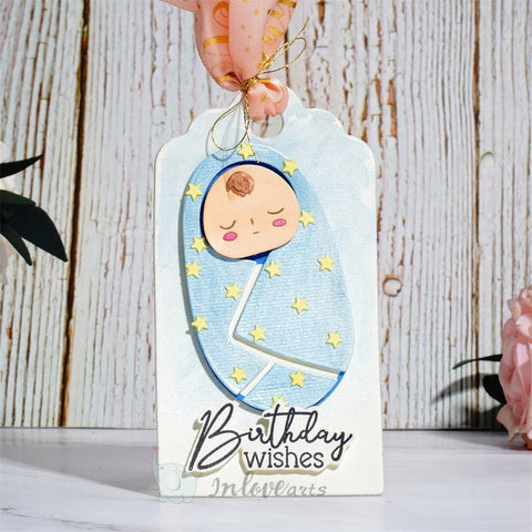 Inlovearts Swaddled Baby Cutting Dies