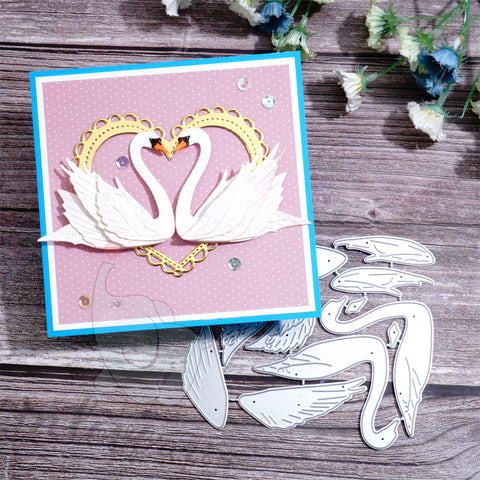 Inlovearts Swan Couple Cutting Dies