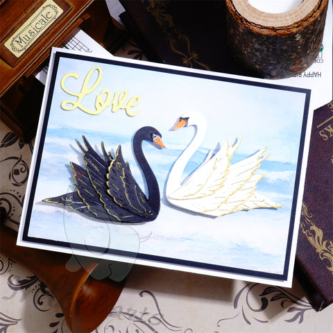 Inlovearts Swan Couple Cutting Dies