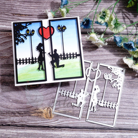 Inlovearts Sweet Couple Border Cutting Dies