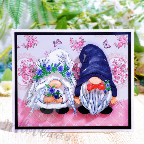 Inlovearts Sweet Gnome Couple Cutting Dies