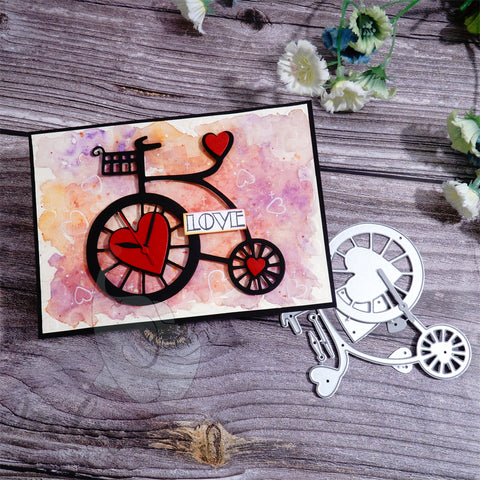 Inlovearts Sweet Love Bike Cutting Dies