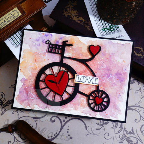 Inlovearts Sweet Love Bike Cutting Dies