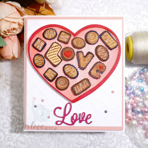 Inlovearts Sweet Love Chocolate Cutting Dies