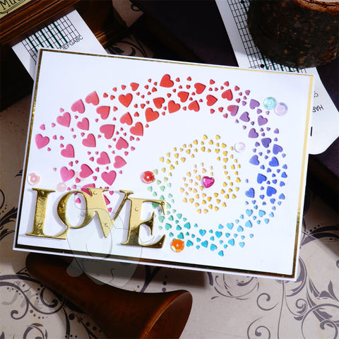 Inlovearts Swirl Heart Border Cutting Dies