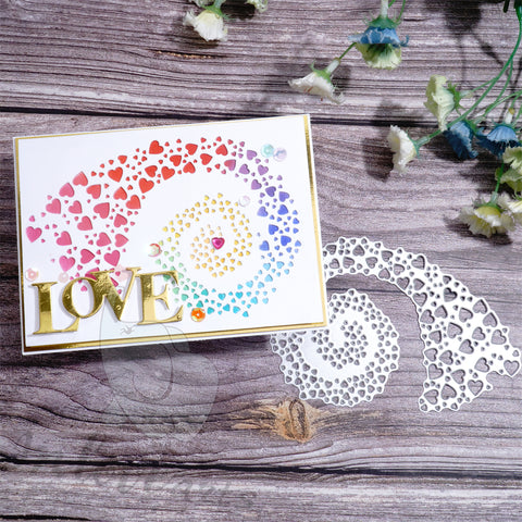 Inlovearts Swirl Heart Border Cutting Dies