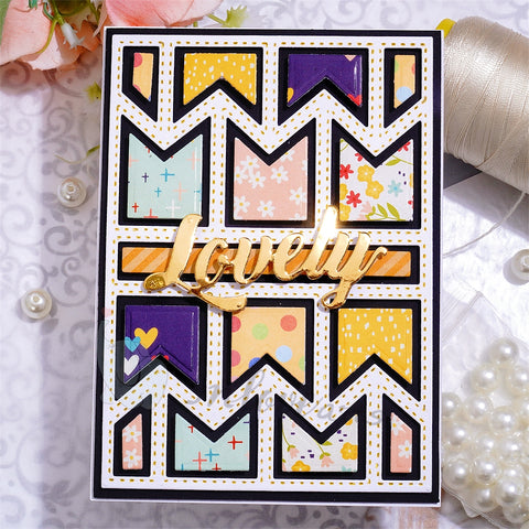 Inlovearts Tags Pattern Background Board Cutting Dies