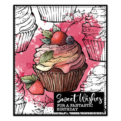 Inlovearts The Cupcake Dies with Stamps Set