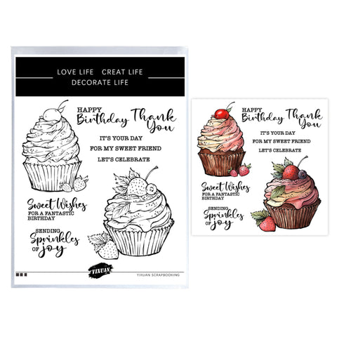 Inlovearts The Cupcake Dies with Stamps Set