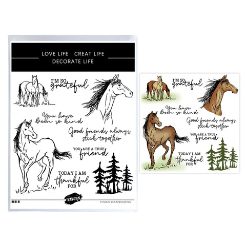 Inlovearts The Horse Dies with Stamps Set