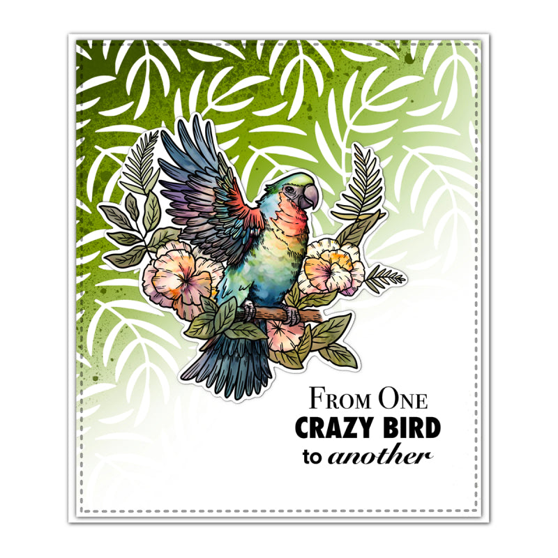 Inlovearts The Parrot Dies with Stamps Set