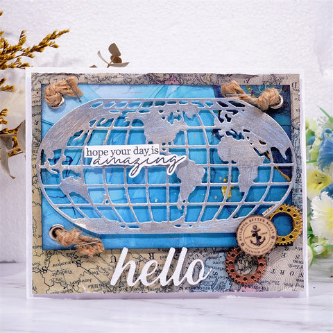 Inlovearts The World Map Cutting Dies