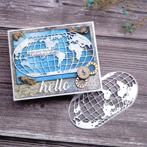 Inlovearts The World Map Cutting Dies
