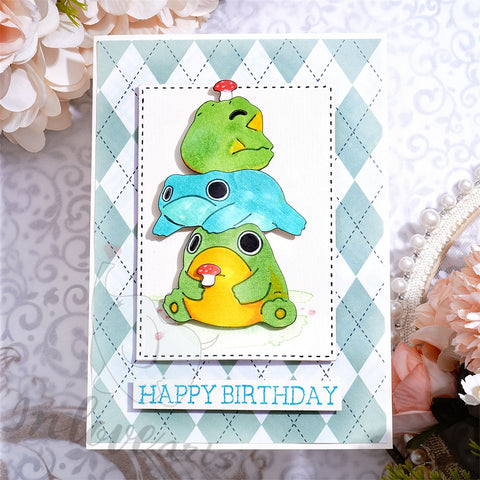 Inlovearts Three Lovely Frogs Cutting Dies
