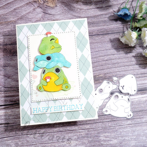 Inlovearts Three Lovely Frogs Cutting Dies