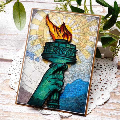 Inlovearts Torch of Freedom Cutting Dies