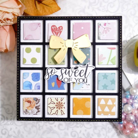 Inlovearts Twelve Small Grids Background Board Cutting Dies