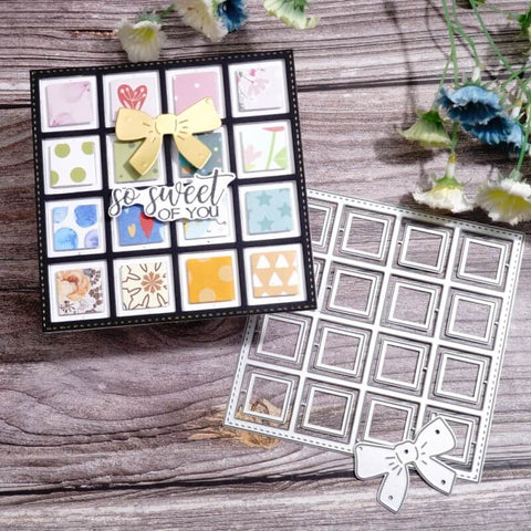 Inlovearts Twelve Small Grids Background Board Cutting Dies