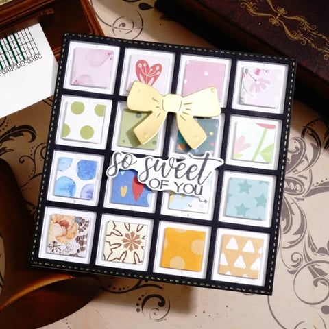 Inlovearts Twelve Small Grids Background Board Cutting Dies