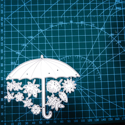 Inlovearts Umbrella Full Of Flowers Cutting Dies