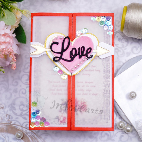 Inlovearts Valentine's Theme Foldable Card Cutting Dies