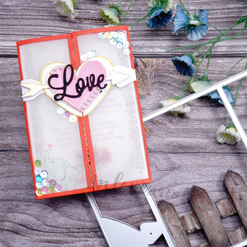 Inlovearts Valentine's Theme Foldable Card Cutting Dies
