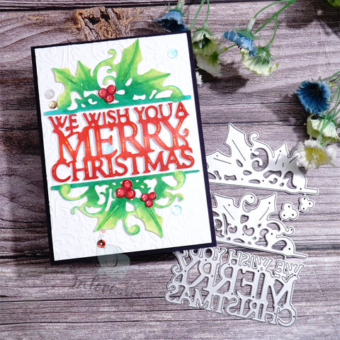 Inlovearts "WE WISH YOU A MERRY CHRISTMAS" Cutting Dies