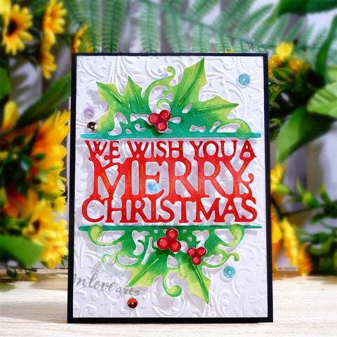 Inlovearts "WE WISH YOU A MERRY CHRISTMAS" Cutting Dies