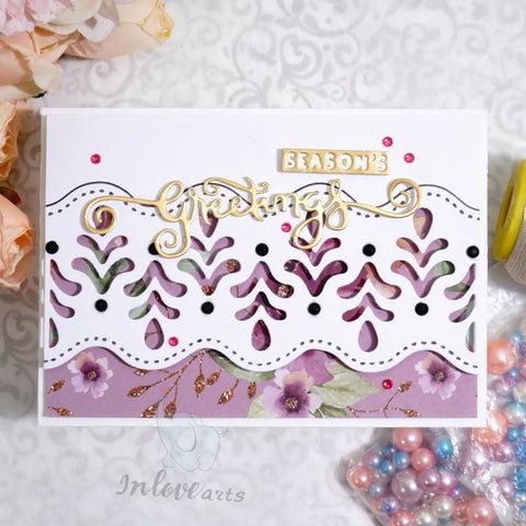 Inlovearts Wavy Lace Border Cutting Dies