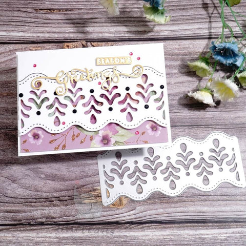 Inlovearts Wavy Lace Border Cutting Dies