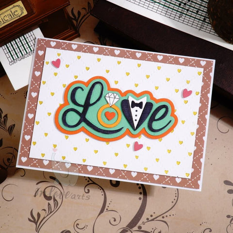 Inlovearts Wedding Style Love Word Cutting Dies