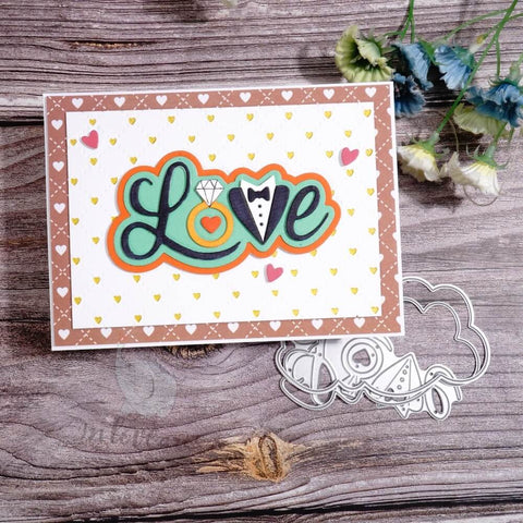 Inlovearts Wedding Style Love Word Cutting Dies