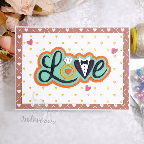 Inlovearts Wedding Style Love Word Cutting Dies