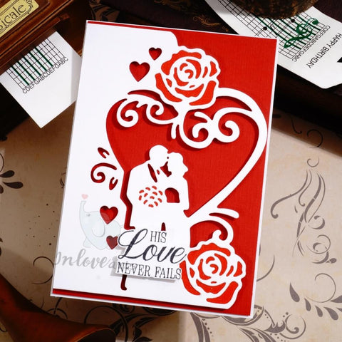 Inlovearts Wedding and Rose Border Cutting Dies