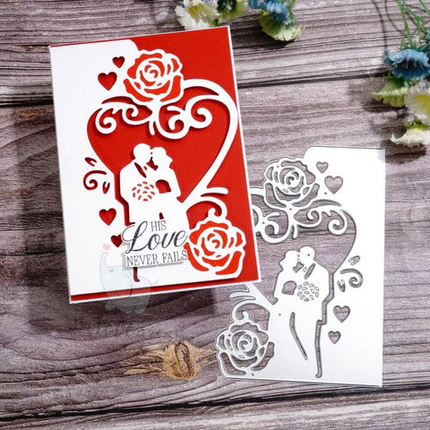 Inlovearts Wedding and Rose Border Cutting Dies