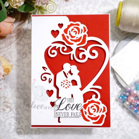 Inlovearts Wedding and Rose Border Cutting Dies