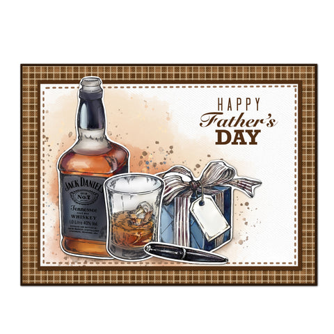 Inlovearts Whisky Die with Stamps Set