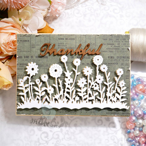 Inlovearts Wild Flowers Border Cutting Dies