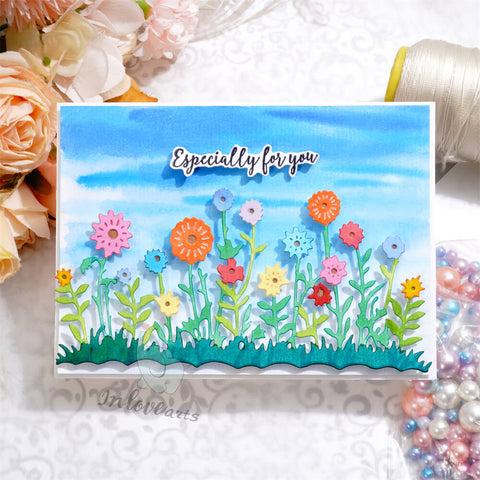 Inlovearts Wild Flowers Border Cutting Dies