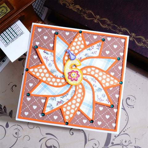 Inlovearts Rotating Windmill Background Board Cutting Dies