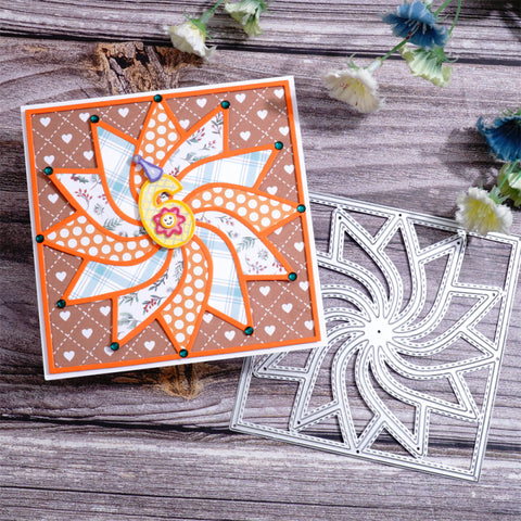 Inlovearts Rotating Windmill Background Board Cutting Dies