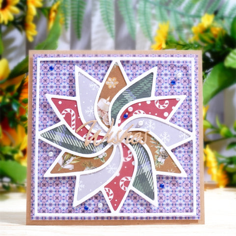 Inlovearts Rotating Windmill Background Board Cutting Dies